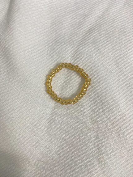 Beaded ring (golden)