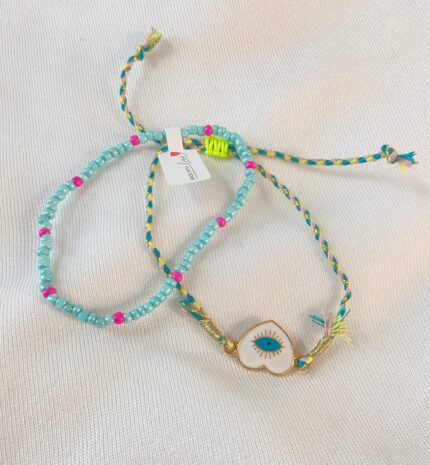 Blue evil eye bracelet (pack of 2)