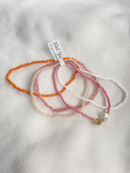 Beaded bracelets (pack of 5, P-O-W)