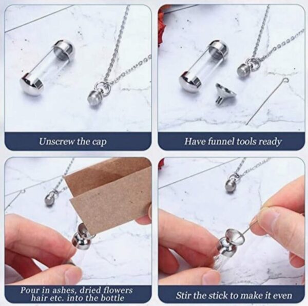 clear glass cylinder necklace