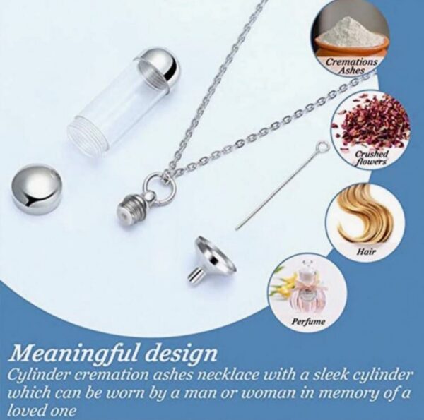 clear glass cylinder necklace