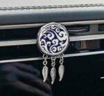 Aromadiffuser car clip air freshner (silver, cloud)