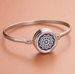 Aromadiffuser detachable bracelet (silver, mandala)