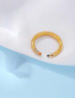 Pencil shaped Adjustable ring (yellow)