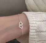 Tangled heart silver bracelet