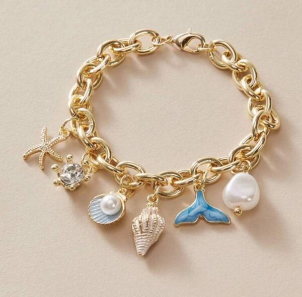 Star fish and fish tail charm premium bracelet - Image 2