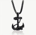 Navigation vintage anchor pendant necklace