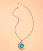 Moon glow in the dark pendant necklace