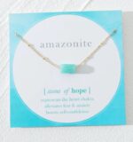 Amazonite precious stone necklace