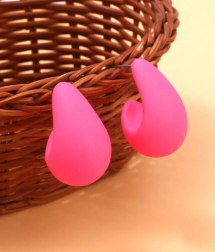 Droplet earrings (pink)