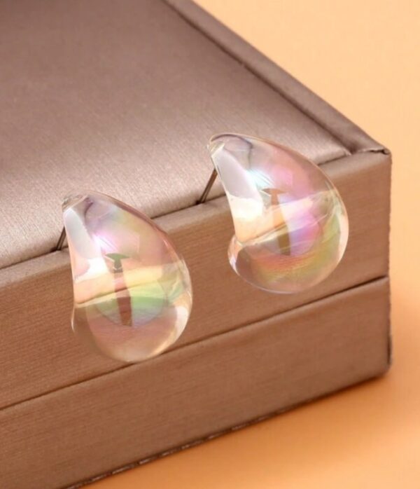 Droplet earrings (tranzy chrome)