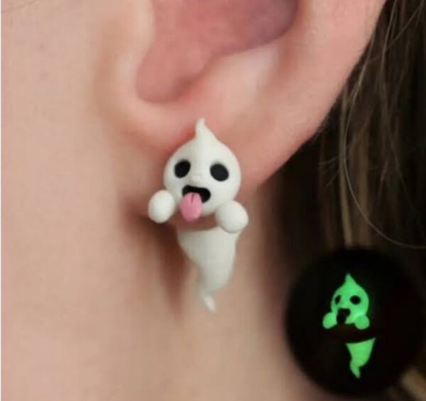 Glow in the dark ghost earrings