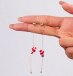 Santa claus dangling chain earrings