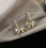 Luxury butterfly faux pearl earrings