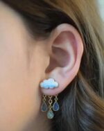 Cloud & raindrop resin premium earrings
