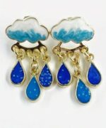 Cloud & raindrop resin premium earrings