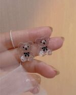 Bear stud earrings