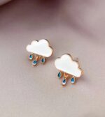 Rain n clouds drop earrings