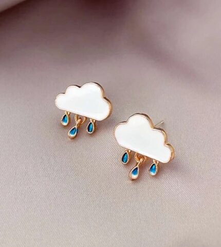 Rain n clouds drop earrings