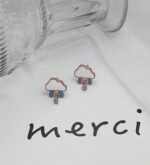 Rain n clouds drop earrings