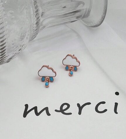 Rain n clouds drop earrings