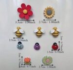 Kawaii flora & fauna fridge magnets (10pcs)