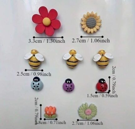Kawaii flora & fauna fridge magnets (10pcs)