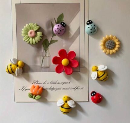 Kawaii flora & fauna fridge magnets (10pcs)