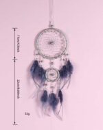 Crystal weaved purple grey premium dream catcher