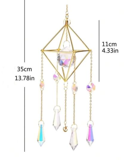 Crystal Sun catcher chrome wind chime