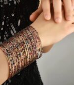 Multicolor metal bangles (pack of 60)