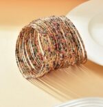 Multicolor metal bangles (pack of 60)