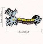 Neuron science brooch pin badge