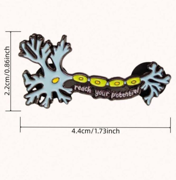 Neuron science brooch pin badge