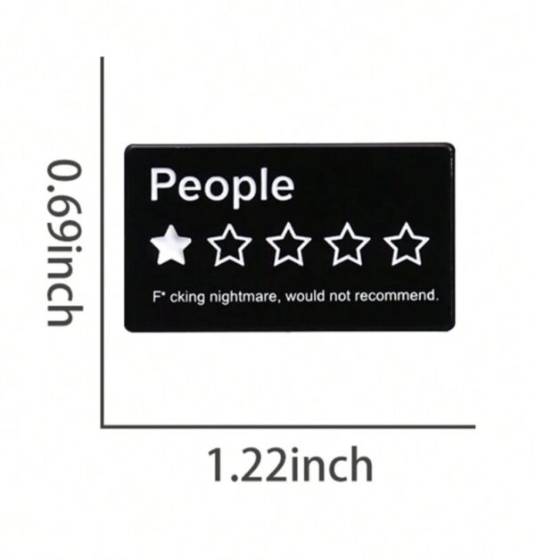 Rating people brooch pin badge - Image 2