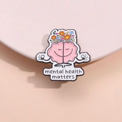 Mental health matters brooch pin badge
