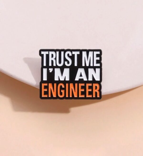 Engineer brooch pin badge