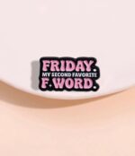 F word brooch pin badge