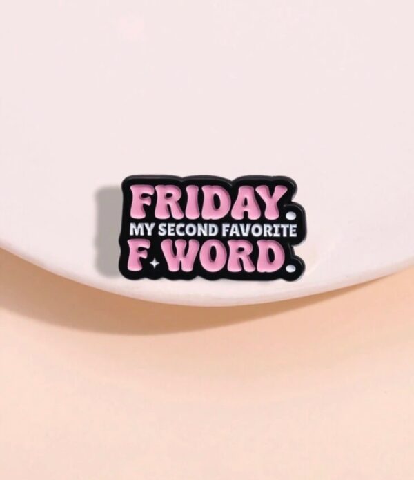 F word brooch pin badge