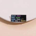 Coding life brooch pin badge