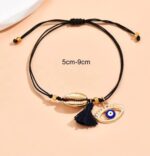 Evil eye and tassel dangling anklet
