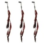 Bohemian feather tassel hair clip (dark brown chrome)